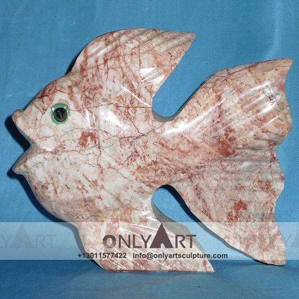 marble fish Sculpture ; Fish Sculpture ; Landmark sculpture ; Large ; Square decoration ; Outdoor ; Hand carved ; Home decoration ; Antique Garden Pink Marble Fish Statue