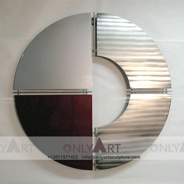 Stainless Steel Sculpture ; Stainless Steel chair ; Home decoration ; Outdoor decoration ; City Sculpture ; Colorful ; Corten Sculpture ; Stainless steel sculpture on the interior background wall