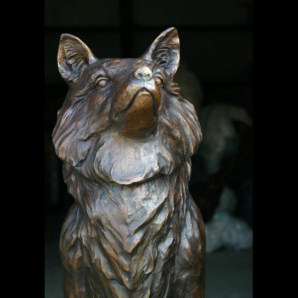 outdoors ; indoor ; bronze statue ; decorate ; Large scale ; City decoration ; garden ; Park decoration ; Dog ; Dog sculpture ; Dog statue ; Life Size ; home decoration lost wax casting bronze sitting dog statue sculpture
