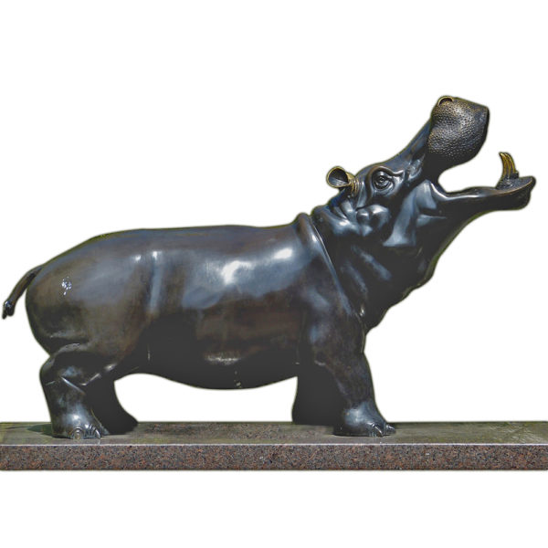 DZK-Hippo (16)-1 outdoors ; indoor ; bronze statue ; decorate ; Large scale ; City decoration ; garden ; Park decoration ; Hippo ; Hippo sculpture ; Hippo statue ; Life Size ; Outdoor Brass animal statue of Life Size animal statue for sale
