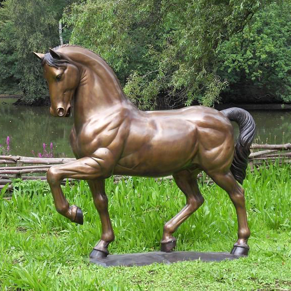 Horse-46 outdoors ; indoor ; Fiberglass statue ; decorate ; Large scale ; City decoration ; garden ; Park decoration ; Horse ; Horse sculpture ; Horse statue ; Life Size ; cartoon ; Life size Resin Horse Statue for Garden Decoration