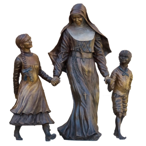 outdoors ; indoor ; bronze statue ; decorate ; Large scale ; City decoration ; garden ; Park decoration ; religion ; religion sculpture ; religion statue ; Life Size ; Popular Bronze sister Statue for outdoor or indoor