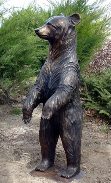 bear (53) outdoors ; indoor ; bronze statue ; decorate ; Large scale ; City decoration ; garden ; Park decoration ; Bear ; Bear sculpture ; Bear statue ; Life Size ; Large life size animal outdoor garden decoration bronze bear sculpture