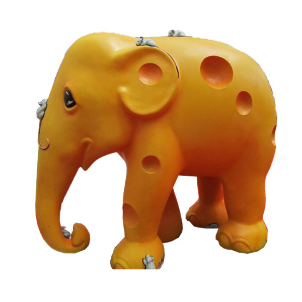 outdoors ; indoor ; Fiberglass statue ; decorate ; Large scale ; City decoration ; garden ; Park decoration ; Elephant ; Elephant sculpture ; Elephant statue ; Life Size ; cartoon ; Amusement Cartoon Artificial Elephant For Kids Decoration