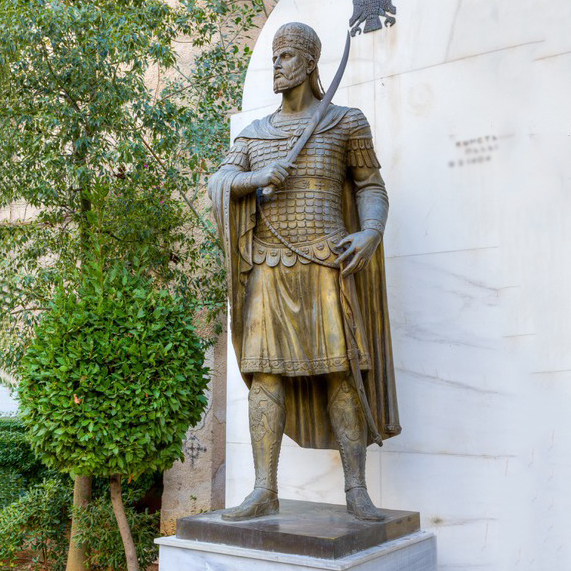Life-size bronze sculpture of Constantine the great