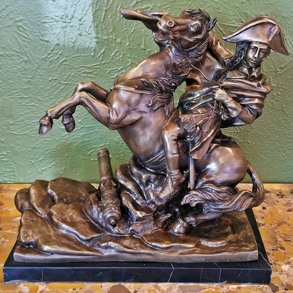 Bronze napoleon and horse statue man riding horse sculpture