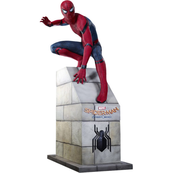 outdoors ; indoor ; Fiberglass statue ; decorate ; Large scale ; City decoration ; garden ; Park decoration ; Spider Man ; Spider Man sculpture ; Spider Man statue ; Life Size ; cartoon ; Vividly Custom Decorative Fiberglass Spider-man Statue