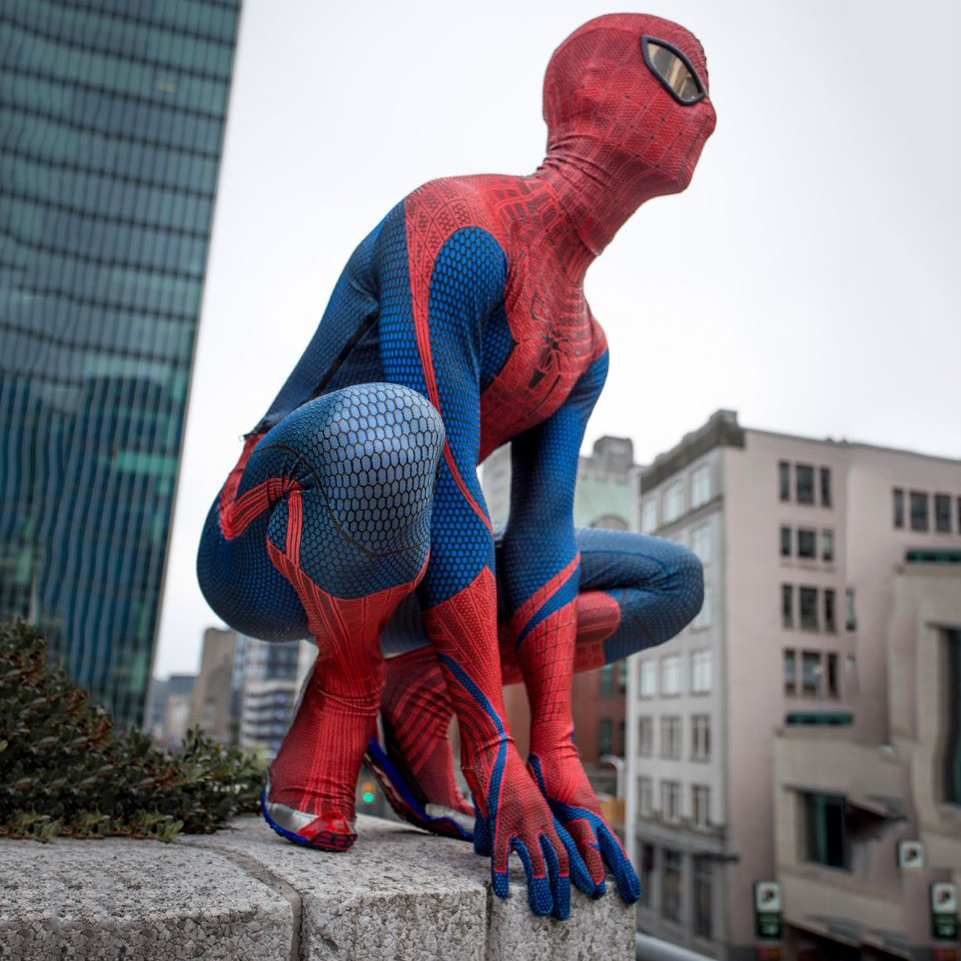 Fiberglass Spider-Man Sculpture.