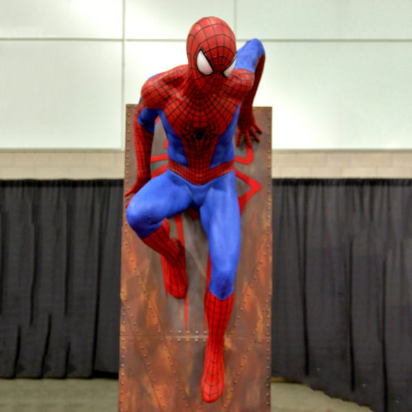 outdoors ; indoor ; Fiberglass statue ; decorate ; Large scale ; City decoration ; garden ; Park decoration ; Spider Man ; Spider Man sculpture ; Spider Man statue ; Life Size ; cartoon ; Hot Sale Large Television Hero Character Spider- Man Fiberglass Sculpture