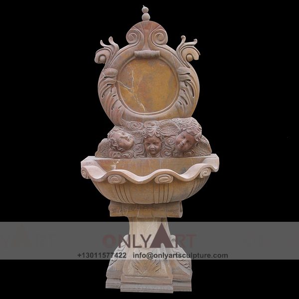 Fountain Marble Sculpture ; Marble Fountain ; stone Fountain ; Indoor ; Outdoor ; Hand carved ; life size ; Large ; Ball ; Wall Fountain ; Carved decorative landscape marble wall fountain sculpture