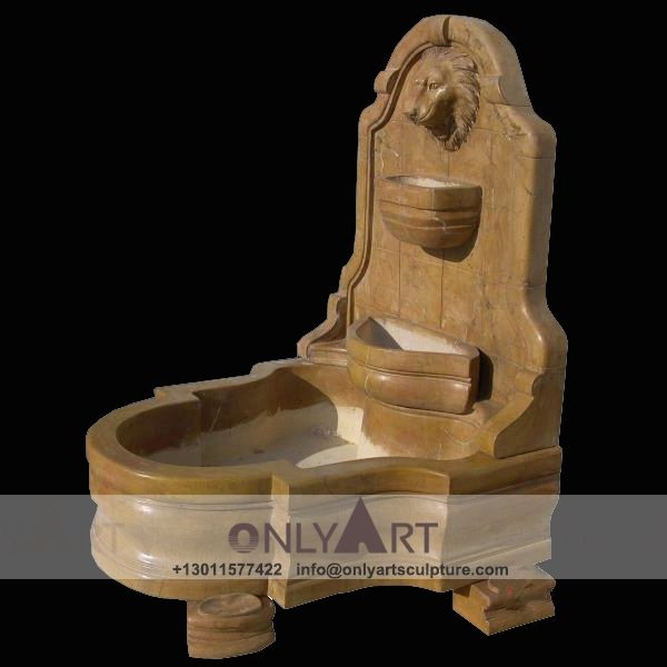 Fountain Marble Sculpture ; Marble Fountain ; stone Fountain ; Indoor ; Outdoor ; Hand carved ; life size ; Large ; Ball ; Wall Fountain ; Stone Antique Wall Fountain With Lion Head Sculpture