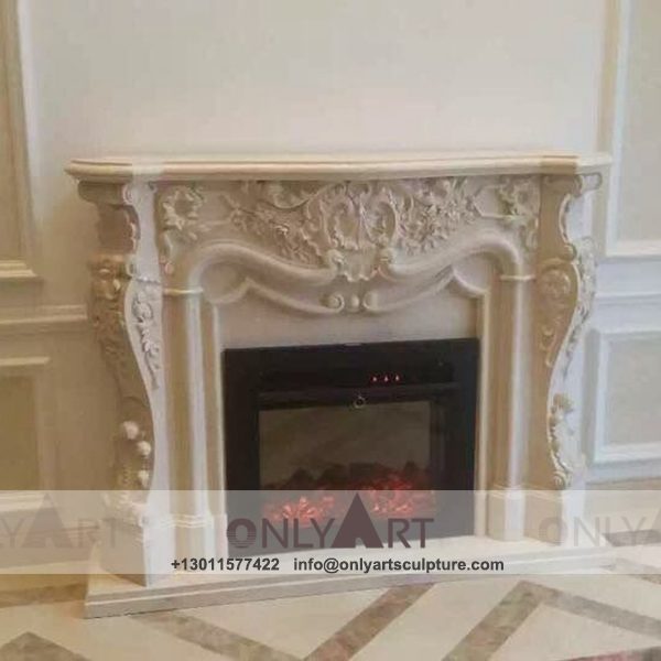 outdoor ; art figurines ; home decoration ; New Designed ; Marble Fireplace ; White Marble Decorative Sculpture Fireplace Mantel