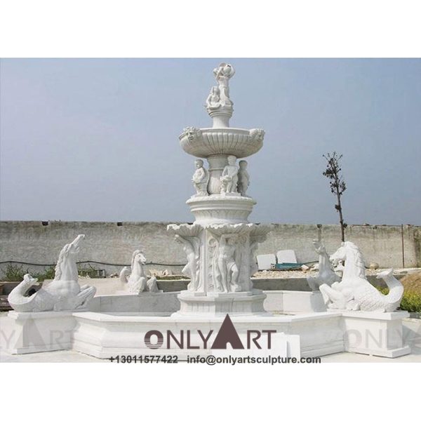 Fountain Marble Sculpture ; Marble Fountain ; stone Fountain ; Indoor ; Outdoor ; Hand carved ; life size ; Large ; Hand carved Marble Outdoor Garden Water Fountain