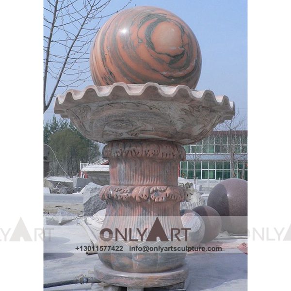 Fountain Marble Sculpture ; Marble Fountain ; stone Fountain ; Indoor ; Outdoor ; Hand carved ; life size ; Large ; Ball ; Outdoor rotating granite ball fountain
