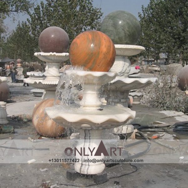 Fountain Marble Sculpture ; Marble Fountain ; stone Fountain ; Indoor ; Outdoor ; Hand carved ; life size ; Large ; Ball ; stone rolling ball sculpture for sale