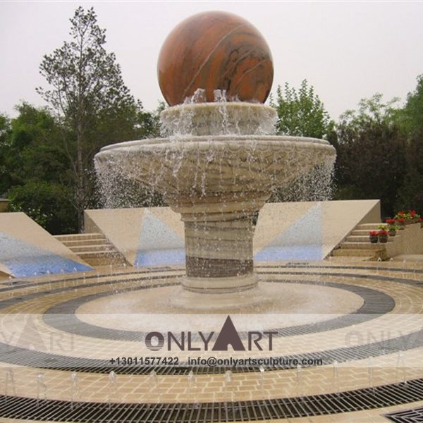 Fountain Marble Sculpture ; Marble Fountain ; stone Fountain ; Indoor ; Outdoor ; Hand carved ; life size ; Large ; Ball ; Fountain Nature Ball Stone Sphere For Garden