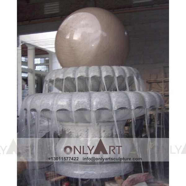 Fountain Marble Sculpture ; Marble Fountain ; stone Fountain ; Indoor ; Outdoor ; Hand carved ; life size ; Large ; Ball ; Hot Sale Stone Rolling Ball Water Fountain