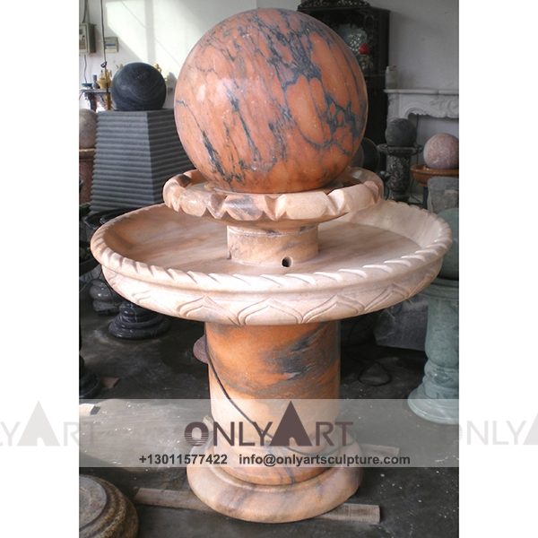 Fountain Marble Sculpture ; Marble Fountain ; stone Fountain ; Indoor ; Outdoor ; Hand carved ; life size ; Large ; Ball ; Maple Red Granite Floating Ball Fountains