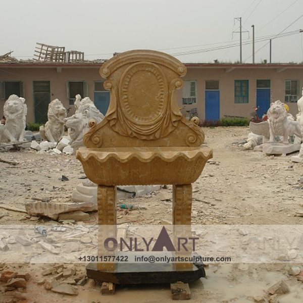 Fountain Marble Sculpture ; Marble Fountain ; stone Fountain ; Indoor ; Outdoor ; Hand carved ; life size ; Large ; Marble Stone Outdoor Wall Fountain with Flower Sculpture