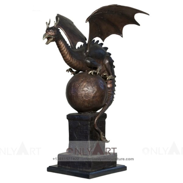 OAB-Fountain (140) Large outdoor bronze fountain dragon sculpture