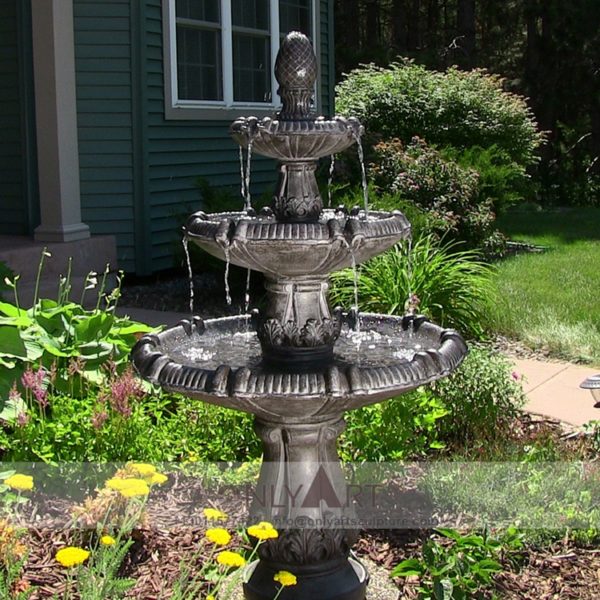 Large bronze garden fountain sculpture