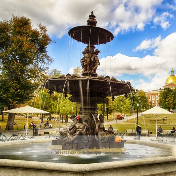 OAB-Fountain (294) Large outdoor bronze fountain sculpture