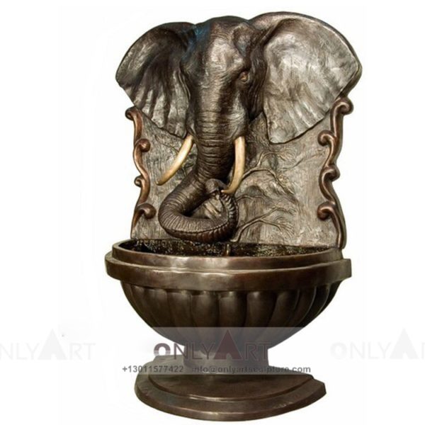 OAB-Fountain (304) Bronze elephant fountain sculpture garden decoration