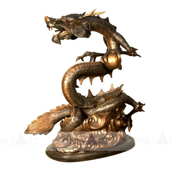 OAB-Fountain (307) Bronze dragon fountain sculpture garden decoration