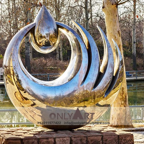 WEDING-POLISHEDq Large metal animal ; animal sculpture ; stainless steel sculpture ; Urban Sculpture ; City Sculpture ; outdoor ; Metal Sculpture ; Corten Sculpture ; large stainless steel sculpture raindrop