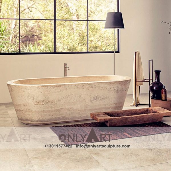 bathtub-029 Marble Bathtub ; Stone Bathtub ; Freestanding Bathtub ; Natural Stone ; Hand Carving ; high quality ; Indoor Shower Bathroom Stone Marble Freestanding Bathtub