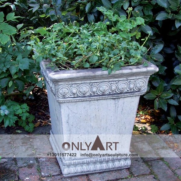 empire-stone-urn-plant-pot–large-garden-planter Stone Flower Pot ; Marble Flower Pot ; Flower Pot Sculpture ; Indoor ; Outdoor ; Hand carved ; Large ; Square decoration ; modern design headstone flower pot with