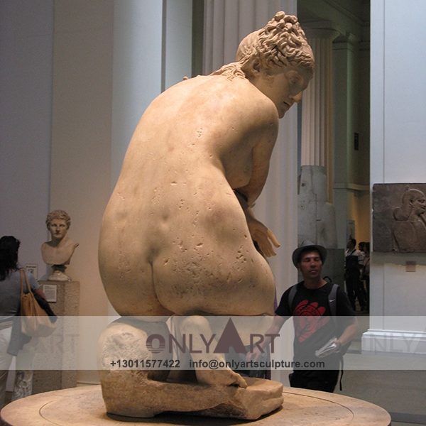 Marble Venus Statue ; outdoor ; hypaethral ; Square decoration ; street ; Venus ; life-size ; Hand Polisheing ; Nude Statue ; Natural Stone ; Customize ; Antique Life Size Marble Crouching Venus stone statue