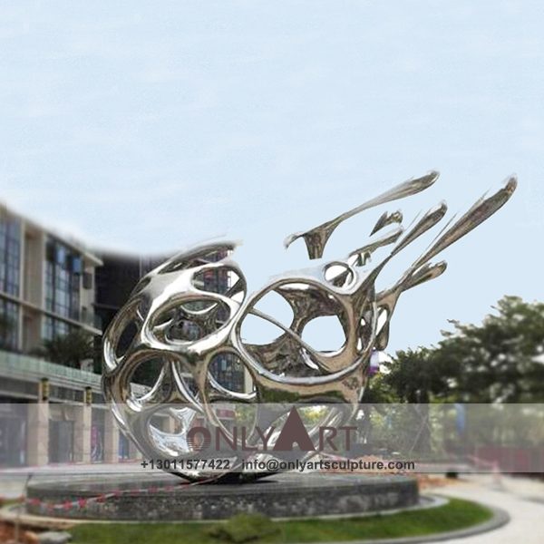 Large metal animal ; animal sculpture ; stainless steel sculpture ; Urban Sculpture ; City Sculpture ; outdoor ; Metal Sculpture ; Corten Sculpture ; outdoor abstract decorative stainless steel sculpture