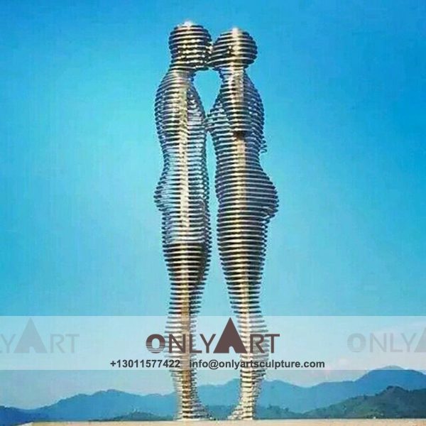 woman and man1 (1) Large metal animal ; animal sculpture ; stainless steel sculpture ; Urban Sculpture ; City Sculpture ; outdoor ; Metal Sculpture ; Corten Sculpture ; Large scale abstract sculpture of city figures