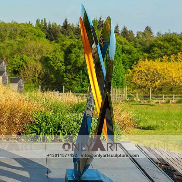 OALS-0114 Stainless Steel Sculpture ; Stainless Steel chair ; Home decoration ; Outdoor decoration ; City Sculpture ; Colorful ; Corten Sculpture ; Garden mirror decoration modern design stainless steel sculpture