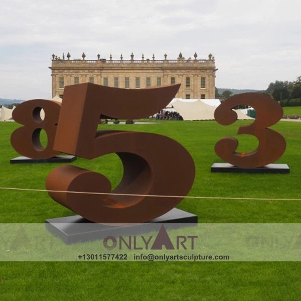 OALS-0147 Stainless Steel Sculpture ; Stainless Steel chair ; Home decoration ; Outdoor decoration ; City Sculpture ; Colorful ; Corten Sculpture ; Urban garden decoration Digital sculpture of colton