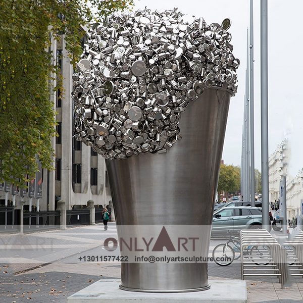OALS-0366 Stainless Steel Sculpture ; Stainless Steel chair ; Home decoration ; Outdoor decoration ; City Sculpture ; Colorful ; Corten Sculpture ; Large modern design stainless steel urban landscape sculpture