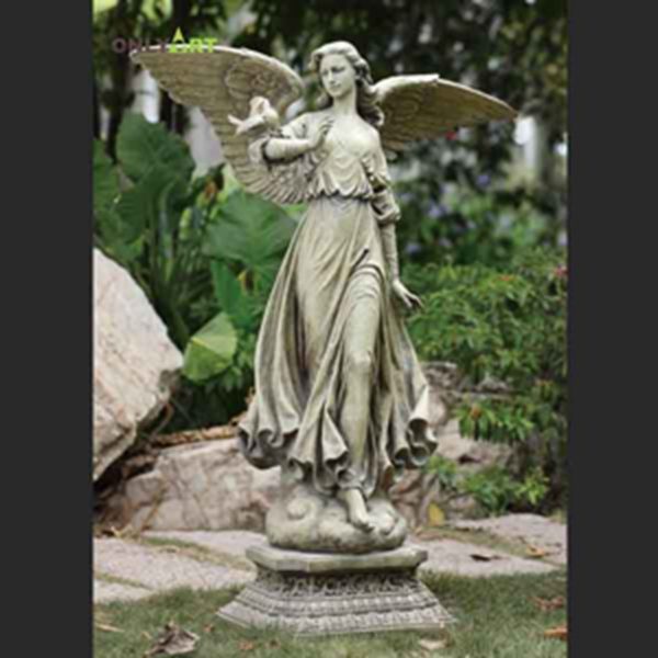 White Marble Angel Statues, Large Outdoor Stone Angel Statues