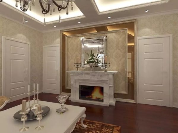 OAM-L027 Marble Fireplace Sculpture