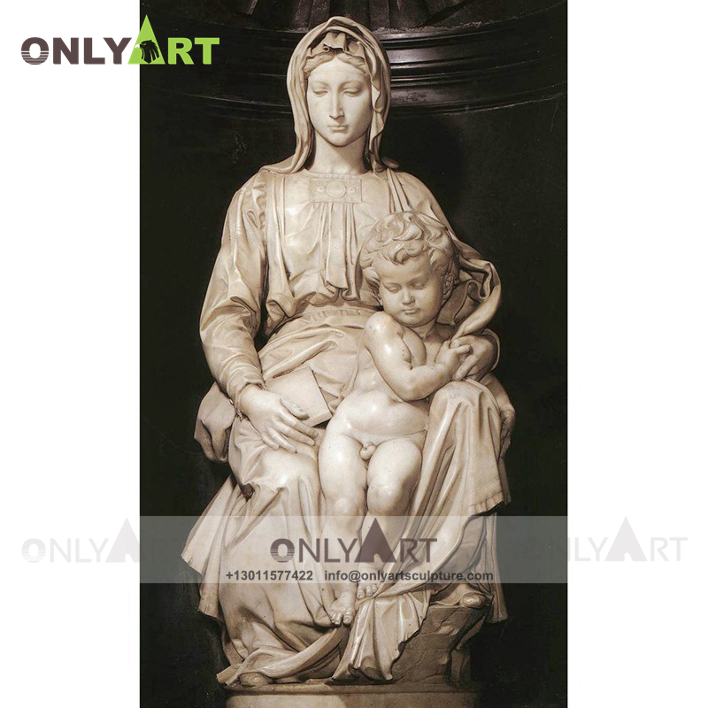 marble mary sculpture